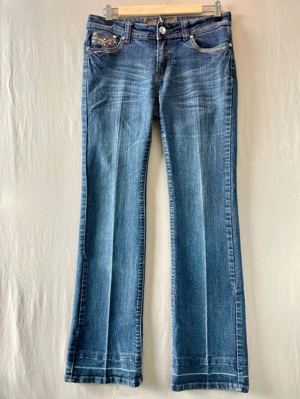 Jz Premium Rhinestone Embellished Bootcut Jeans Size 8